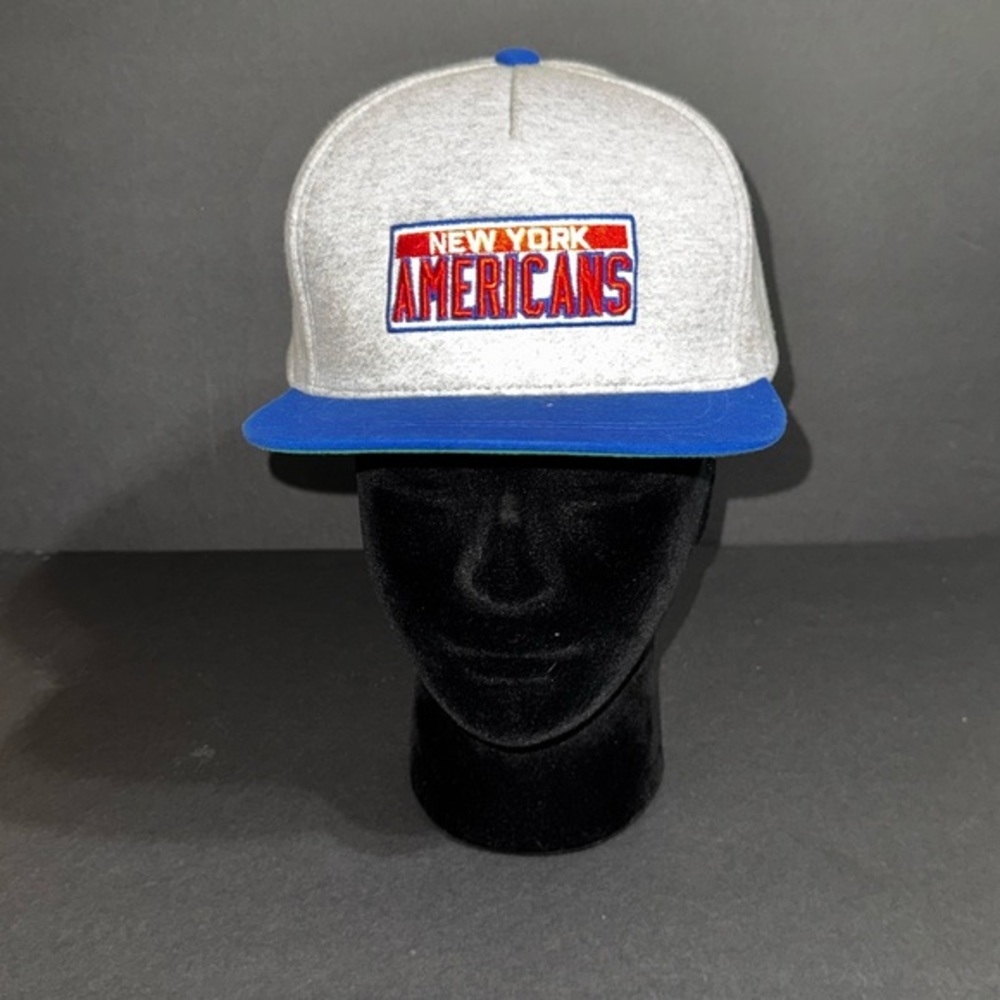 Mitchell & Ness Hat I Gray-Blue I Vintage Hockey NY  Americans Teams I Size OSFM
